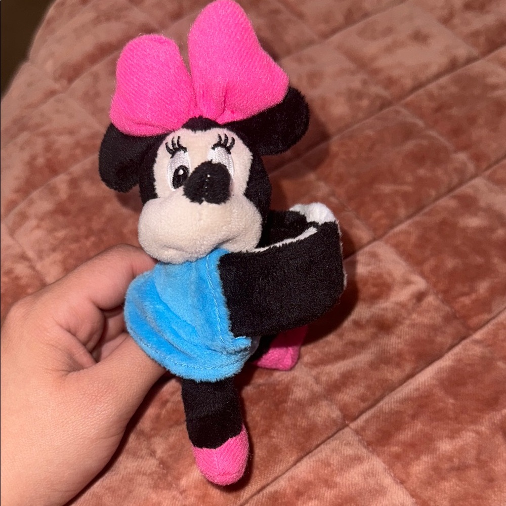 Disney Plush Toy with Pink Bow and Blue Outfit